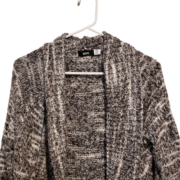 BDG Urban Outfitters Open Front Cardigan Marble Heathered Pocketed Women's M - Picture 5 of 8